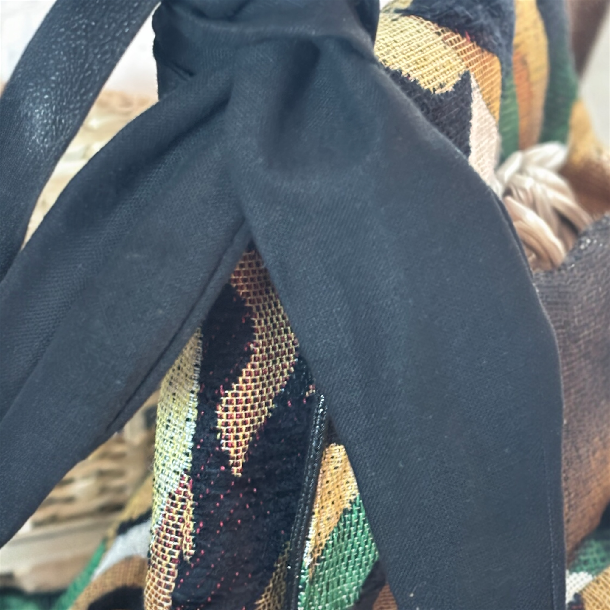 Sac besace en jacquard au motif jungle – Création artisanale française – Image 4