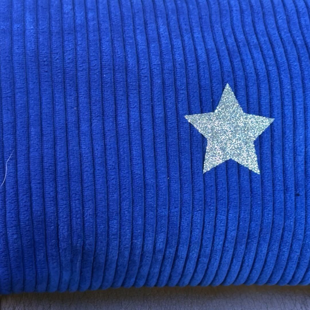 Trousse en velours côtelé bleu roi – Création artisanale française – Image 3