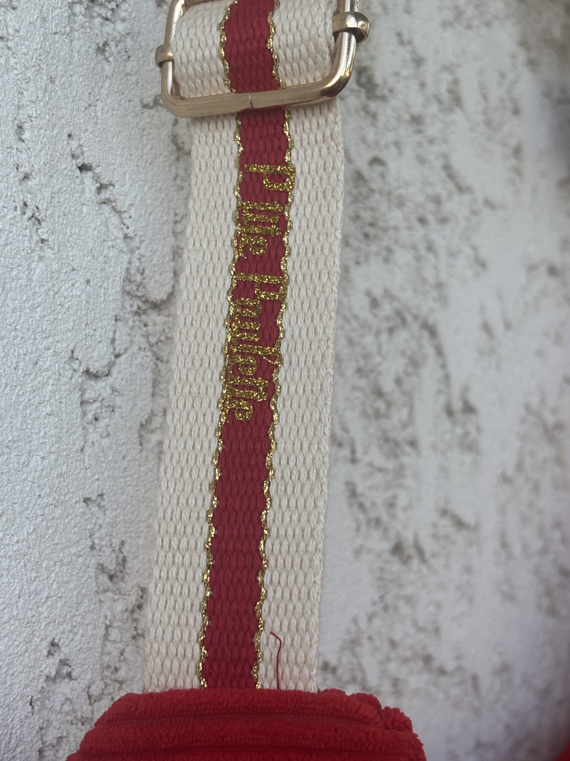 Sac lune en velours côtelé rouge– Création artisanale française – Image 2