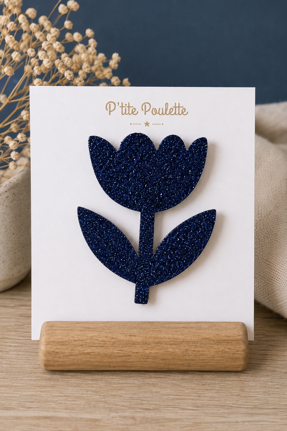 Broche tulipe pailletée – Création artisanale française – Image 6