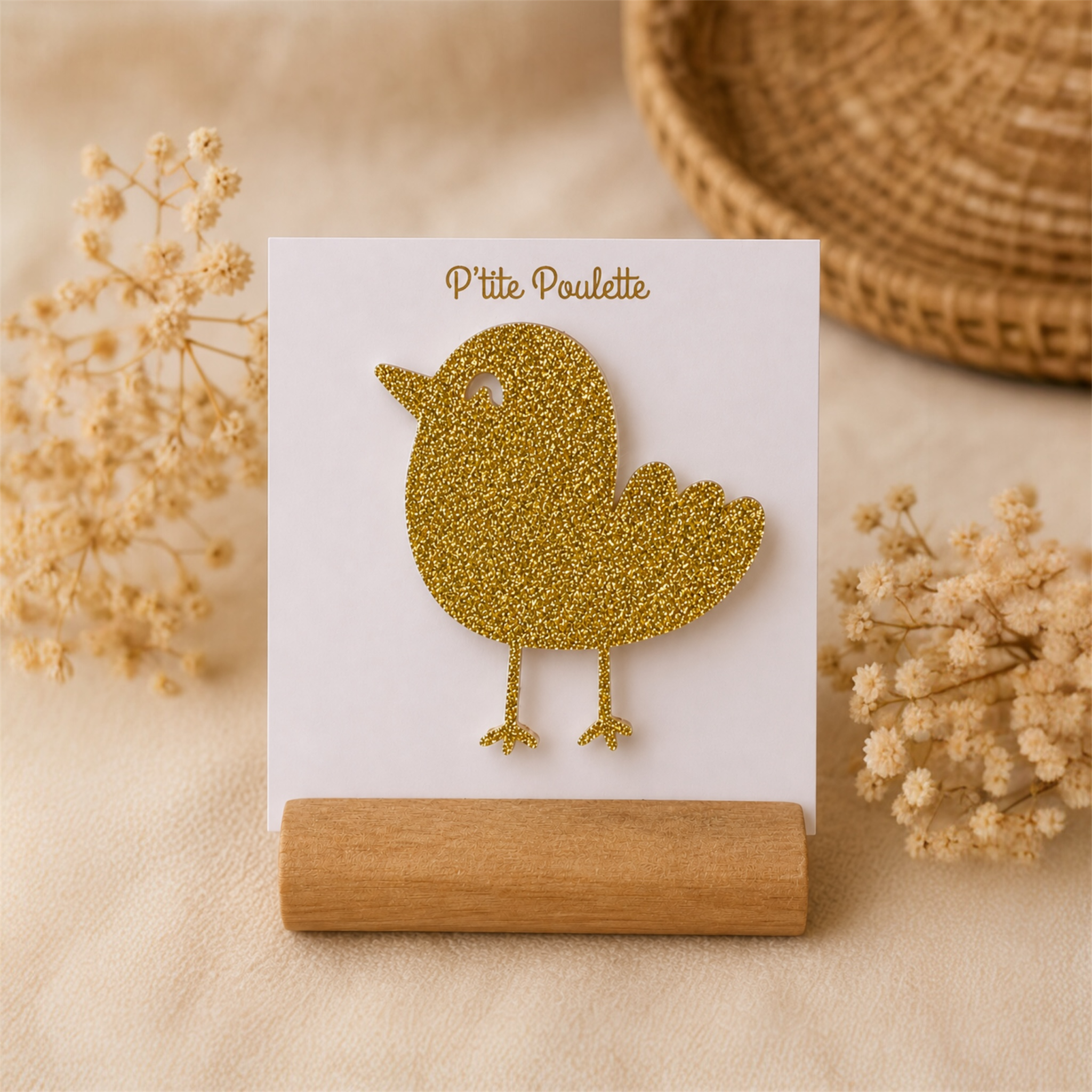 Broche oiseau pailletée – Création artisanale française – Image 3